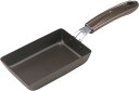 下村企販 卵1個でぴったり 卵焼き フライパン 【日本製】 IH・直火対応 卵焼き器 小 15×10cm お弁当作り 一人暮らし ブラウン 鉄製 燕三条 27473