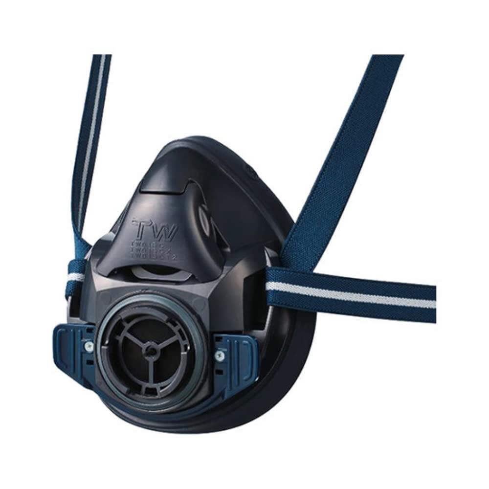 シゲマツ(重松製作所) TW (TwoWay) 取替え式防じんマスク・直結式小型防毒マスク TW01SC 烏羽色 ブラック Sサイズ 11900 (吸収缶・フィルター別売り)