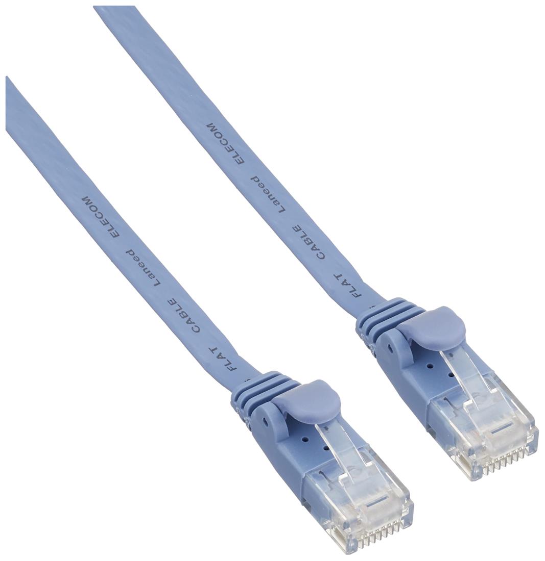 エレコム LANケーブル CAT6 7m 爪折れ防止コネクタ スーパーフラット ブルー LD-GF2/BU7