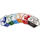 ごみ箱用分別ステッカー 6枚セット 150x130mm バイリンガル表記 主要分別6種類(もえるごみ/もえないごみ/びん・かん/ペットボトル/プラスチック/その他のごみ)