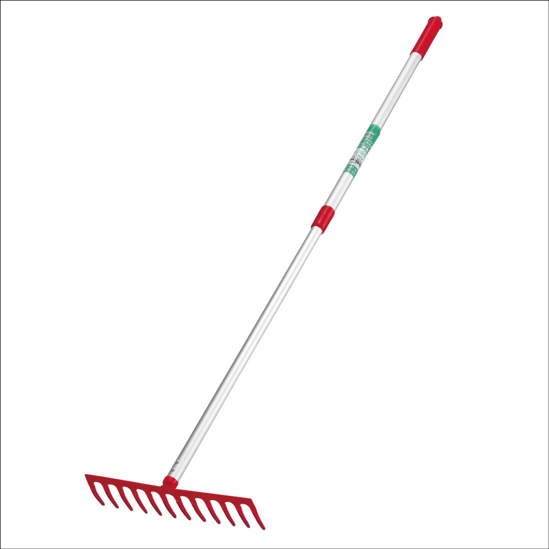 キンボシ(Kinboshi) ゴールデンスター(Kinboshi)芝生のサッチ取りレーキ12本爪伸縮アルミ柄付4036