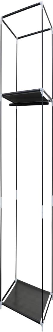 トレードワン ハンガーラック 約H148×W60×D43cm 不織布カバー付き ほこりよけ スチール 組み立て式 簡単 軽量 シンプル 収納 ブラック 30748