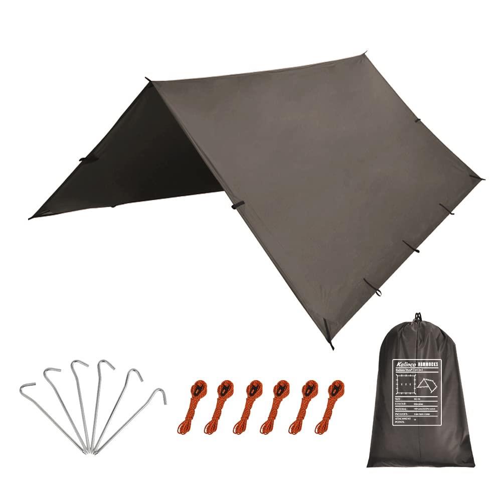 KALINCO 防水タープ キャンプ タープテント UVカット 紫外線対策 超軽量 シェード 日除け 遮光遮熱 持..