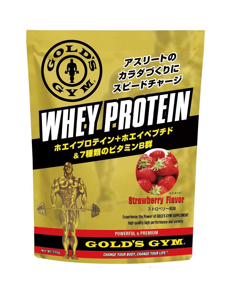 ゴールドジム(GOLD’S GYM) ホエイプロテイン ストロベリー風味 720g