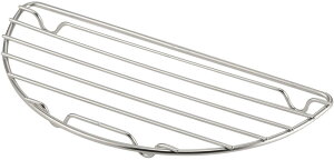 下村企販 洗いやすい とんかつ網 【日本製】 食洗機対応 サクサク食感を保つ 盛り付けアミ とんかつ 天ぷら から揚げ 半月型 半円型 ステンレス 燕三条 ママクック 43250