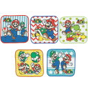 丸眞 ミニタオル 5枚組 マリオ マリオワールド キャラクター 入園入学グッズ 入園入学準備 保育園 幼稚園 小学校 男の子 45050019