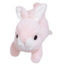 三英貿易(Sanei Boeki) オリジナル moffly(もふりー)アニマル ウサギ ピンク W13×D28×H11cm ぬいぐるみ