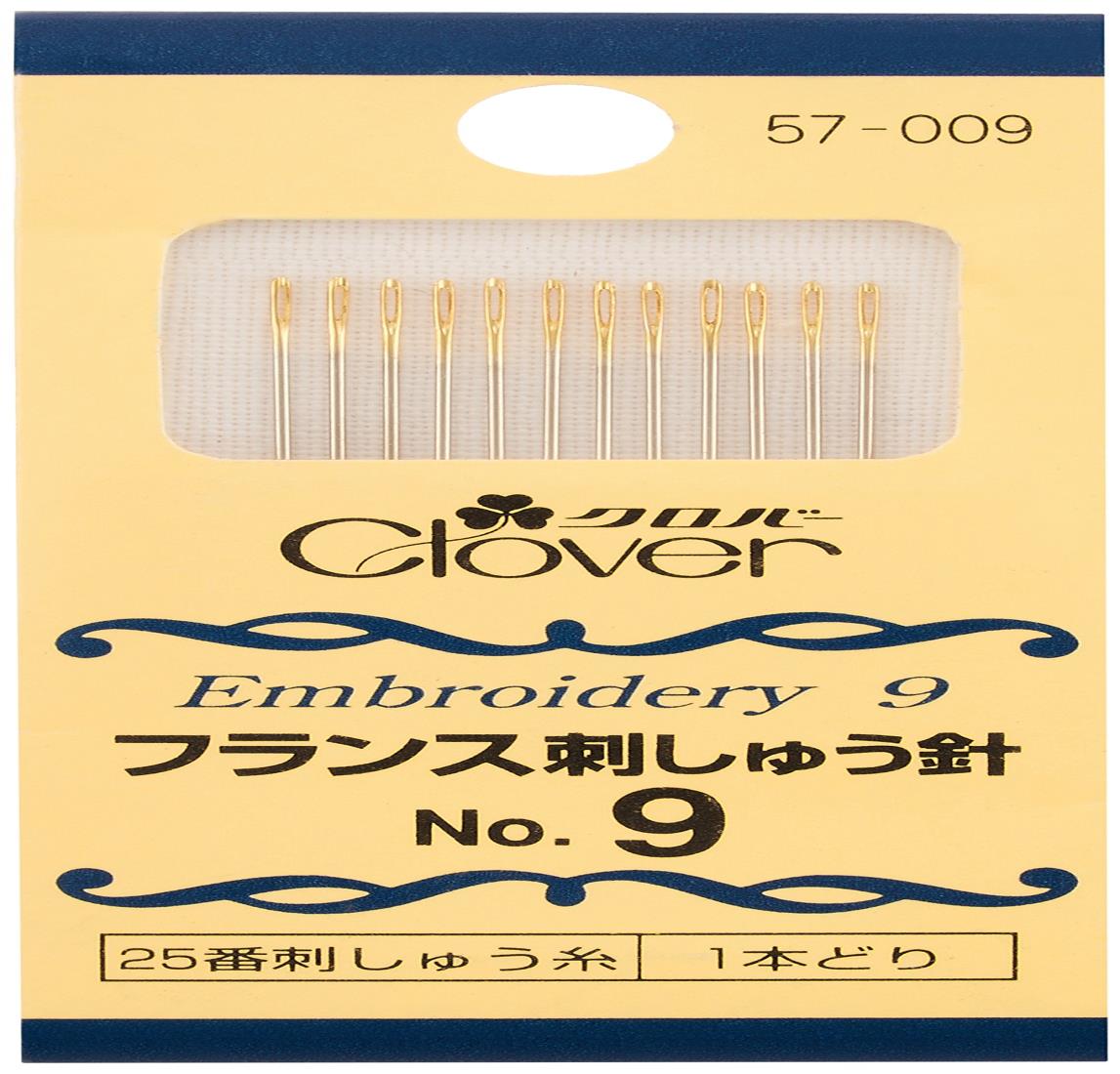 Clover フランス刺しゅう針 No.9 12本入り 57-009