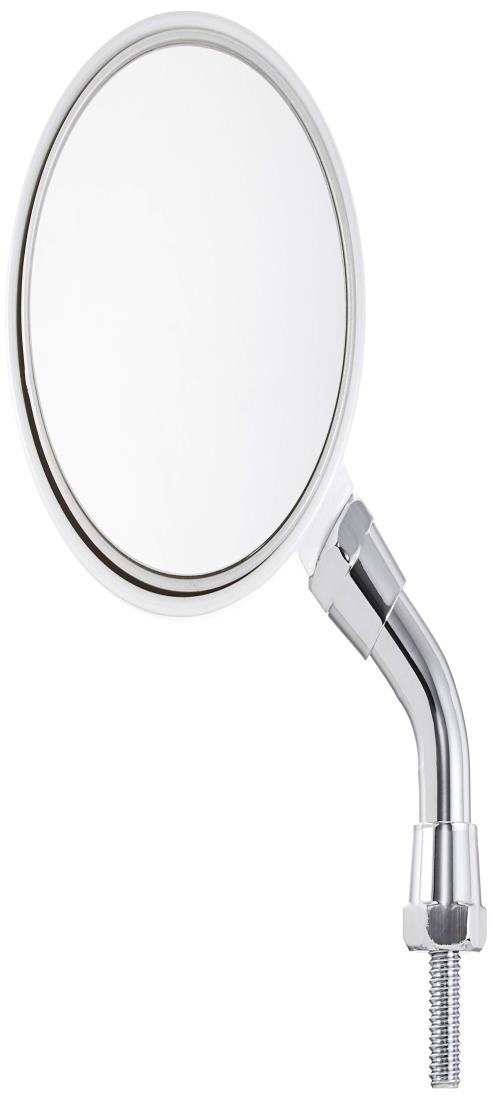 キタコ(KITACO) 丸ミニミラー ステー50Lタイプ 取付径M8+M10 アダプター付属 1本入り 汎用 パールホワ..