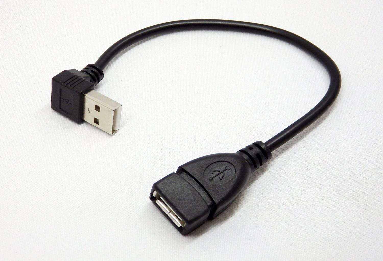 エスエスエーサービス 外付けHDD録画対応TV/レコーダー用 USB接続ケーブル USB A(オス) - A(メス)L型 ・20cm SU2-AA20BDL