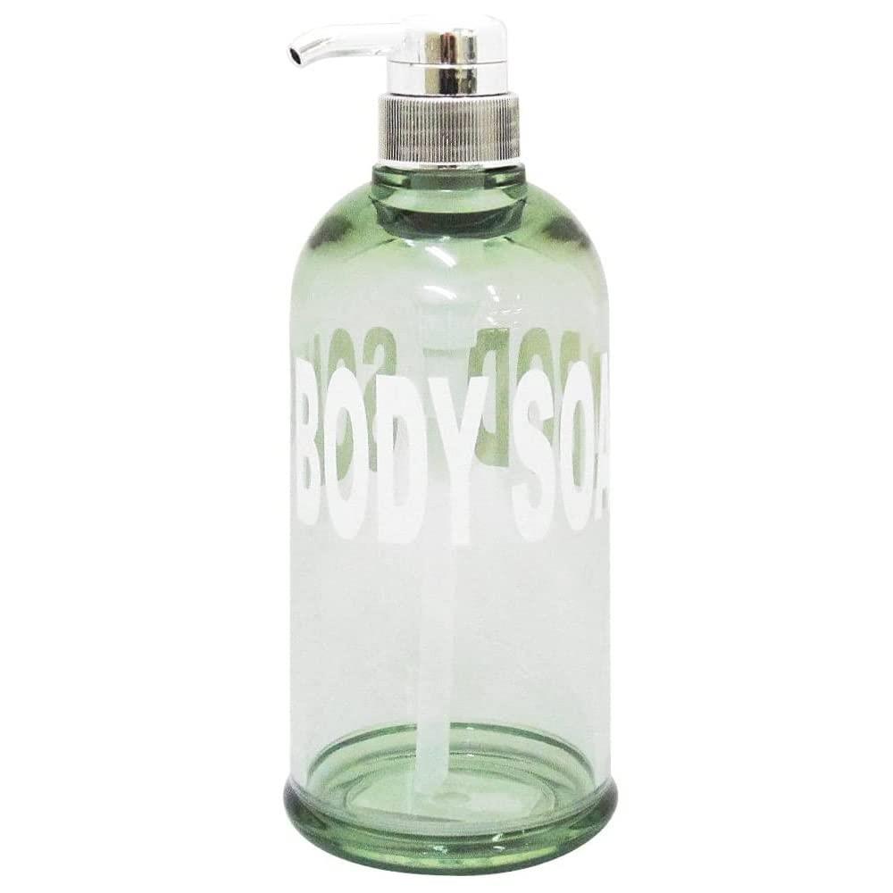 センコー モビリア ソープボトル ディスペンサー ボディソープ用 直径約8.6×高23.5cm 容量約 500ml グ..