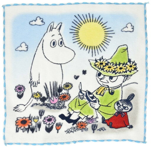 丸眞 ハンドタオル MOOMIN ムーミン 晴れた日の語らい 綿 全面刺繍 1405022200 丸眞 ハンドタオル MOOMIN ムーミン 晴れた日の語らい 綿 全面刺繍 1405022200