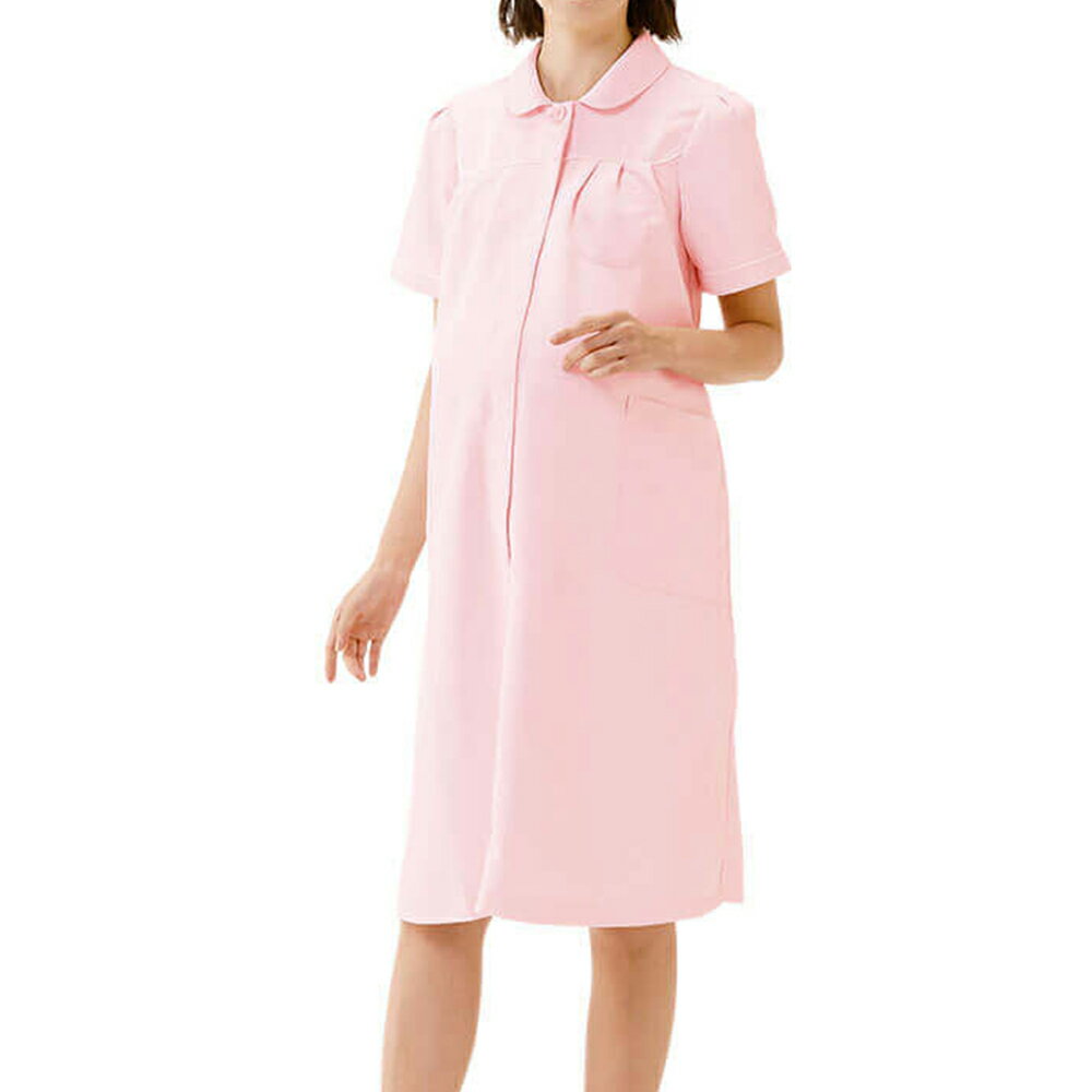 1142 ドライタッチ マタニティワンピース(1142)【医療 ナース ナースウェア 看護師 白衣 女性 ユニフォーム 形態安定 速乾 防シワ 制電 防透 制菌 エステ サロン 受付 制服】
