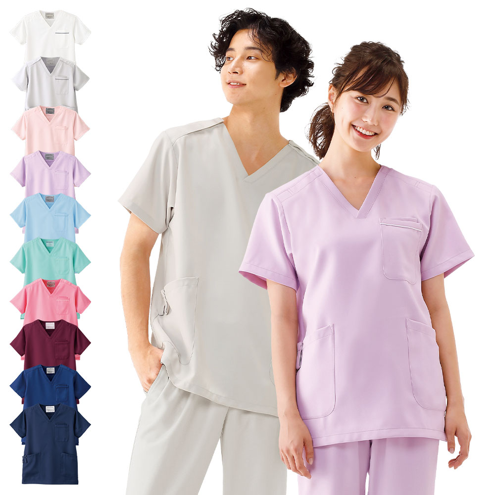ナースリーエアリーテクスチャースクラブ【医療 ナース 看護師 白衣 病院 レディース メンズ 女性 男性 半袖 制服 ユニフォーム ナースリー 人気 おすすめ】...