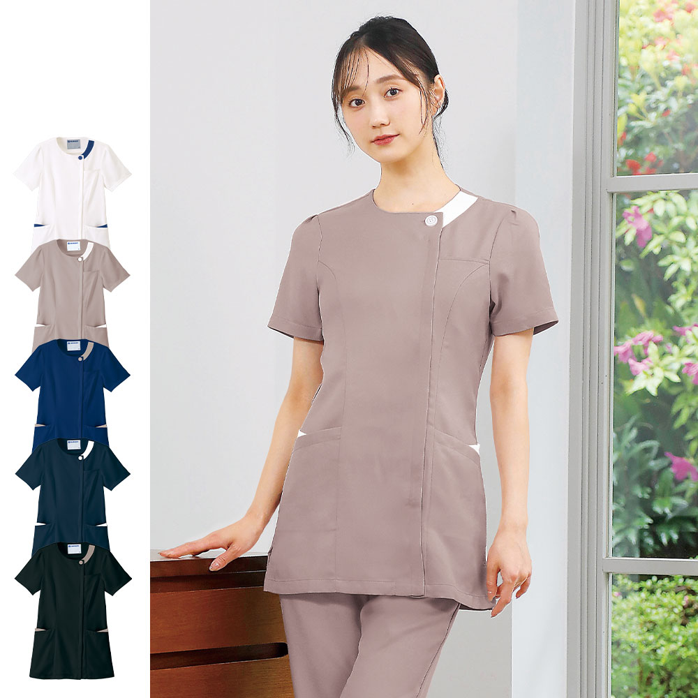 超マシュマロツイル ノーカラージャケット【医療 ナース 看護師 白衣 女性 ナースリー 人気 おすすめ】2573