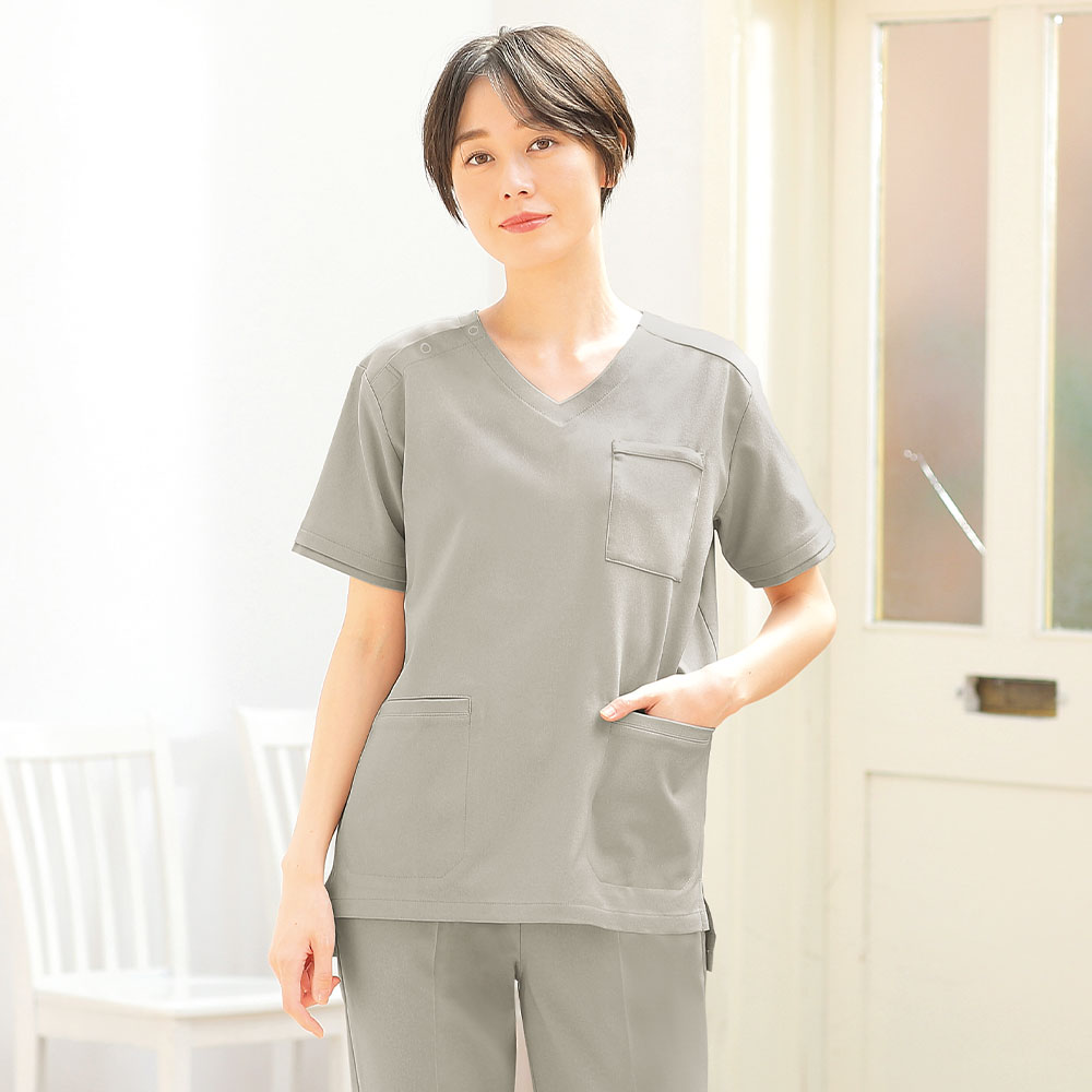 ウールライクストレッチスクラブ(Uniex）【医療 ナース 看護 白衣 女性 男性 人気 おすすめ】 2580