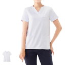 【11/25限定!ポイント5倍】ダブルVネックジャケット (ホワイト)【医療 ナース 看護 白衣 女性 Vネック ナースリー 人気 おすすめ】2509■