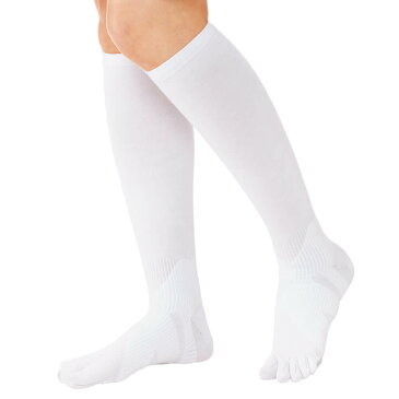 立体5本指着圧ハイソックス(1足)【着圧ソックス 医療用 白 ソックス 看護 介護 病院 靴下 ナース 女性 ナースリー】6234