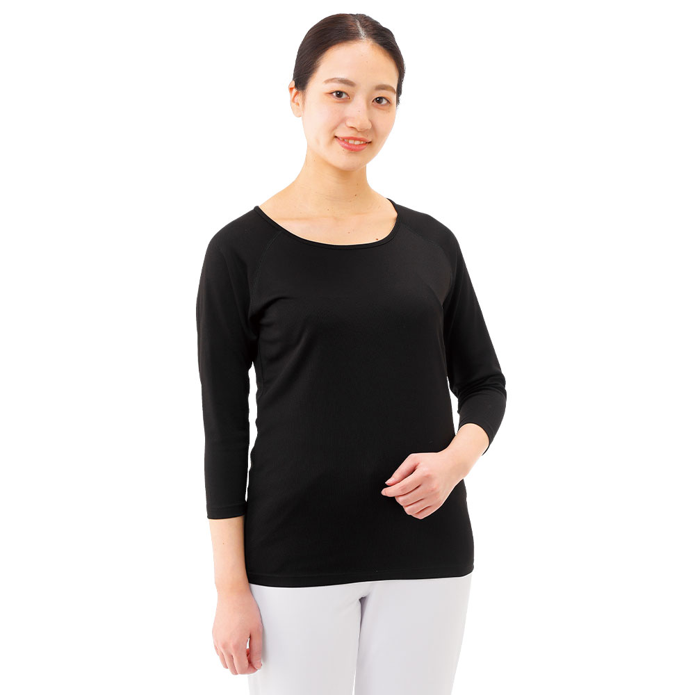 ナノファイン 制菌スクラブインナー(7分袖)【医療 ナース 看護 白衣 女性 介護 事務 ケア ナースリー 人気 おすすめ】15324 3