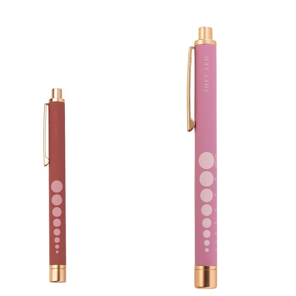 軽量ラバー調ペンライト＜シャンパンゴールド×くすみカラー＞ 【ナース グッズ 看護師 訪問介護 医師 ..