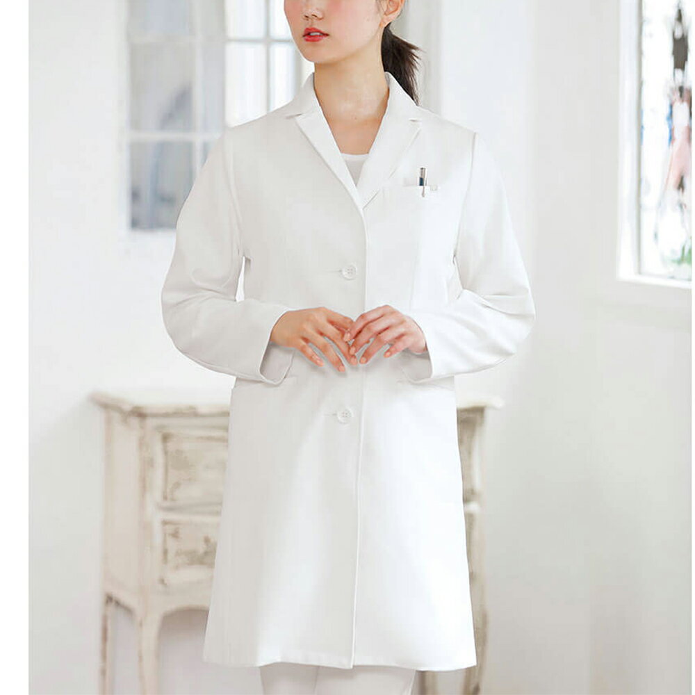 [37％OFF]【3/5限定!ポイント5倍】ドクターコート (S〜4L) 【楽天スーパーセール医療 ナース 看護師 エステ 美容 歯科 薬剤師 ユニフォーム 白衣 女性 シンプル ストレッチ きれい目 上品 透けにくい 楽 洗える 大きいサイズ ナースリー 人気 おすすめ】BC2211■ 2