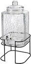 キャプテンスタッグ(CAPTAIN STAG) ジャグ タンク ガラス ドリンクサーバー 容量6L スタンド付き スタンドの高さHigh Low 2WAY UW-2010(4)