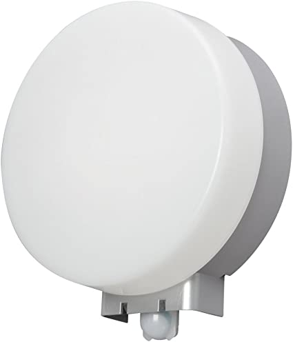 アイリスオーヤマ LEDポーチ灯 人感センサー付 丸型 昼白色 520lm IRBR5N-CIPLS-MSBS