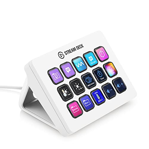 Elgato GKg Stream Deck MK.2 White Xg[fbN/ 15L[z CuRec쐬p Rg[[ zMҌfoCX