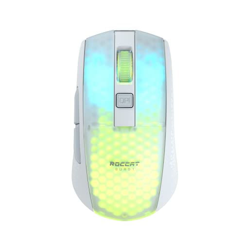 Roccat ゲーミングマウス BURST PRO AIR ホワイト 軽量光学式ワイヤレス RGB 日本正規代理店品