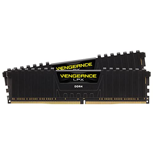 CORSAIR DDR4-3600MHz デスクトップPC用 メモリモジュール VENGEANCE LPX シリーズ 16GB 8GB 2枚 ブラック CMK16GX4M2D3600C18