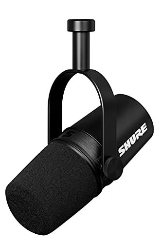 SHURE シュア MV7X ポッドキャストマイクロホン XLR : ダイナミックマイク/XLR/実況/配信/ゲーミング/テレワーク MOTIVシリーズ MV7X-J ブラック 国内正規品/メーカー保証2年