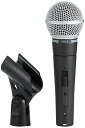 SHURE シュア SM58S ダイナミックマイク : スイッチ付き/ボーカル/配信/収録/ライブ ブラック 国内正規品/メーカー保証2年