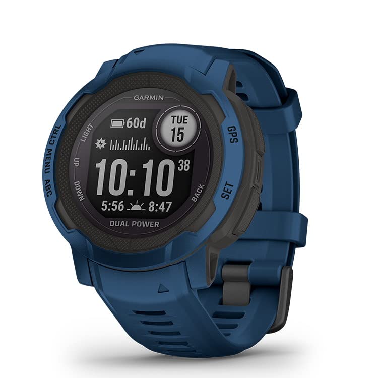 GARMIN(ガーミン) Instinct 2 Dual Power Tidal Blue 直径45mm Suica対応 タフネスアウトドア GPS ウォッチ 日本正規品 小