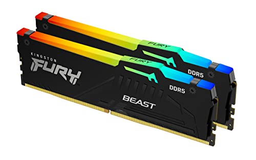 LOXg Kingston FURY fXNgbvPCp DDR5 5600MT/b 32GB 2 Kingston FURY Beast r[Xg RGB CL40 KF556C40BBAK2-64 RGB LED iԕۏ