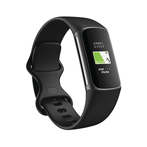 Suica対応 Fitbit Charge 5 トラッカー ブラック/グラファイト 最大7日間のバッテリーライフ/GPS搭載/スマートウォッチ