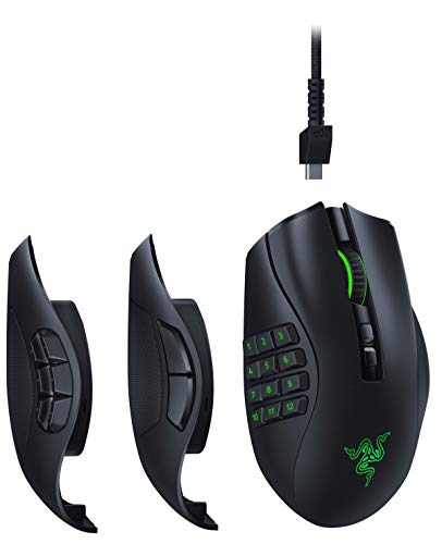 Razer Naga Pro ワイヤレス ゲーミングマウス 最大20ボタン サイドボタンを2/6/12ボタンに付け替え可能..