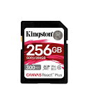 【限定1点　早い者勝ち】【送料無料】キングストン SDXCカード 256GB 最大300MB/s UHS-II V90 4K 8K Canvas React Plus SDR2/256GB カ..