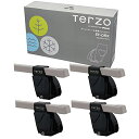 Terzo テルッツォ (by PIAA) ルーフキャリア ベースキャリア フット 4個入 ボルトオンタイプ ブラック ロック付 EF-DRX(2)
