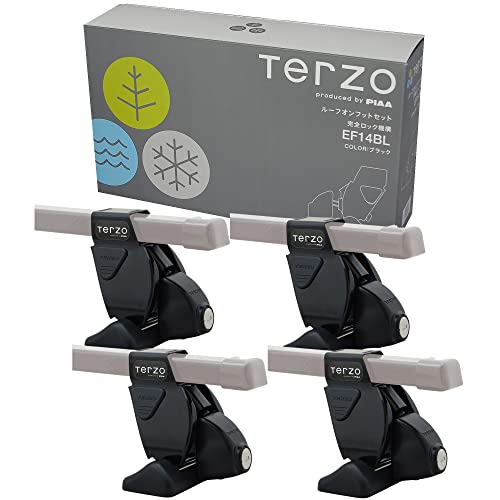 Terzo テルッツォ (by PIAA) ルーフキャリア ベースキャリア フット 4個入 ルーフオンタイプ ブラック 完全ロック仕様 ロック付 EF14BL