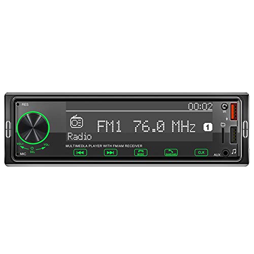 楽天kokolohasstyleMAXWIN（マックスウィン） メディアプレーヤー カーオーディオ 1DIN デッキ プレーヤー Bluetooth ブルートゥース 車載 LED USB SD RCA ラジオ AM FM 12V 1DIN009