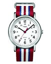 タイメックス TIMEX ウィークエンダー セントラルパーク ホワイト レッド/ブルー/ホワイト T2N746 正規輸入品|詳細画像