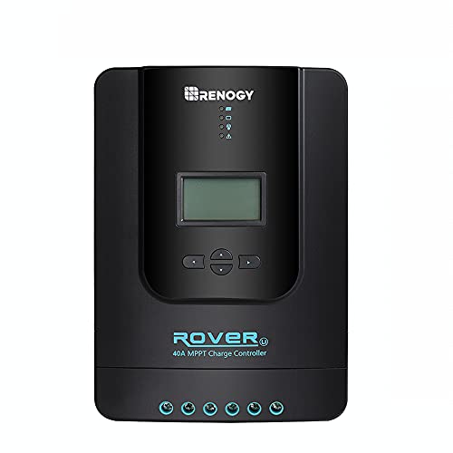 Renogy Rover 40A MPPTチャージコントローラー 12V/24V用 LCD液晶画面付き 多様なバッテリー対応 自己診断機能 電子保護機能 太陽光発電 災害対策 停電 防災予備品 車中泊 船 キャンプ 日本語説明書付き