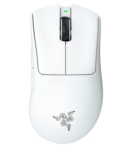 Razer レイザー DeathAdder V3 Pro (White Edition) ゲーミングマウス ワイヤレス 64gの超軽量 進化したエルゴノミック形状 最高クラスの精度のFocus Pro 30K オプティカルセンサー 第 3 世代オプティ