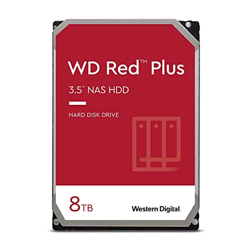 Western Digital ウエスタンデジタル WD Red Plus 内蔵 HDD ハードディスク 8TB CMR 3.5インチ SATA 5640rpm キャッシュ128MB NAS メーカー保証3年 WD80EFZZ-EC