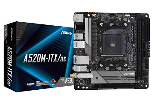 ASRock マザーボード A520 M-ITX/ac AMD Ryzen 3000 / 4000 シリーズ( Soket AM4 )対応 A520 Mini-ITX 国内正規代理店品