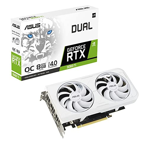 ASUS Dual Radeon RTX3060 TI 搭載ビデオカード OC edition 8GB GDDR6X / DUAL-RTX3060TI-O8GD6X-WHITE 国内正規代理店品