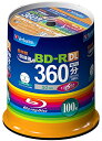 Verbatim バーベイタム 1回録画用 ブルーレイディスク BD-R 50GB 100枚 ホワイトプリンタブル 片面2層 1-6倍速 VBR260RP100...