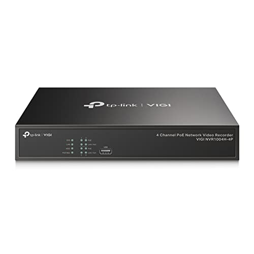 TP-Link VIGI 4チャンネル PoE+ 対応 ネットワーク ビデオ レコーダー スマートフォン アプリ 対応 監視システム H.265+ ONVIF 準拠 メーカー保証3年 NVR1004H-4P