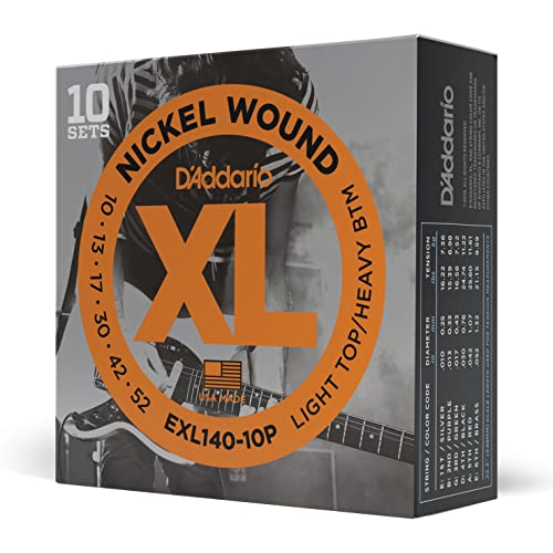 D Addario ꥪ 쥭 ˥å LightTop/HeavyBottom .010-.052 EXL140-10P 10setѥå 