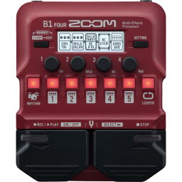 ZOOM ズーム ベース用マルチエフェクター赤 B1 FOUR